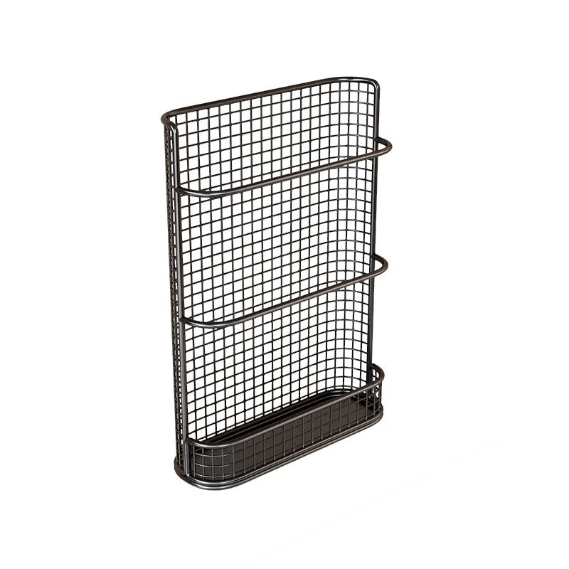 Slim Wandmontierte Drahtgitter Küchenschrank Vertikale Aufbewahrungskorb Organizer