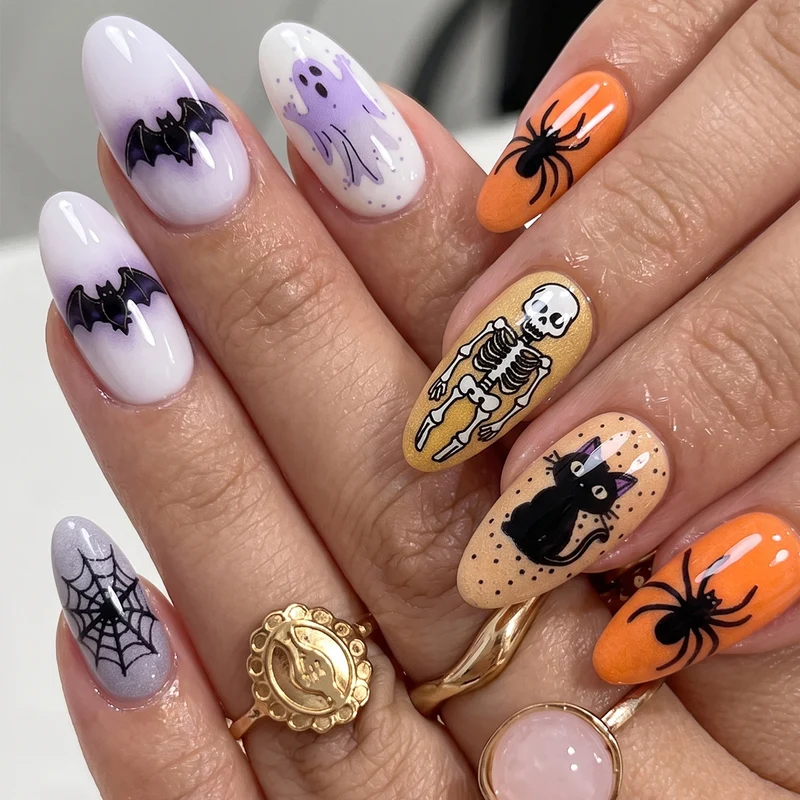 Halloween-Themen Press-On Nägel