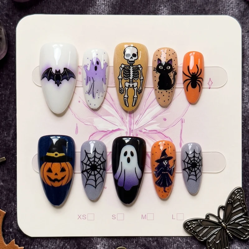 Halloween-Themen Press-On Nägel