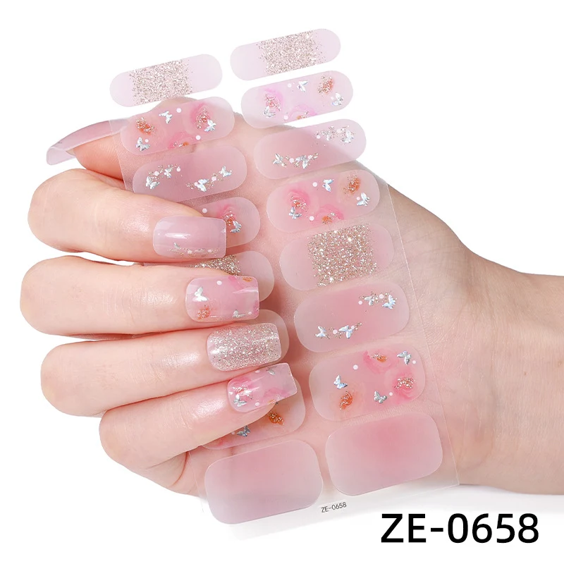Florale Nagelkunst Aufkleber