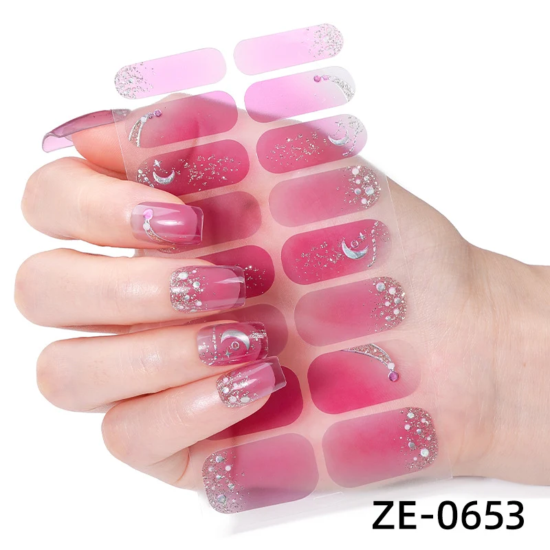 Florale Nagelkunst Aufkleber