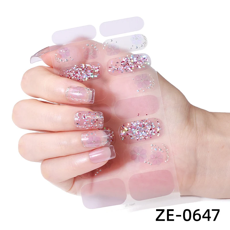 Florale Nagelkunst Aufkleber