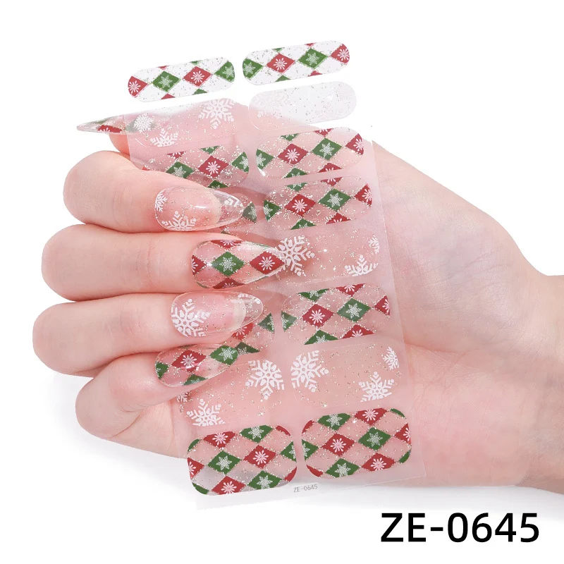 Florale Nagelkunst Aufkleber