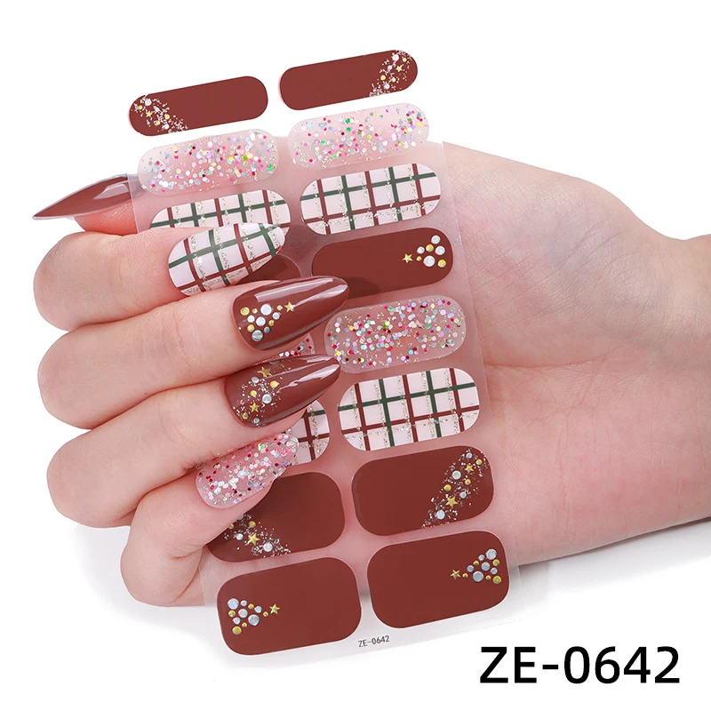 Florale Nagelkunst Aufkleber