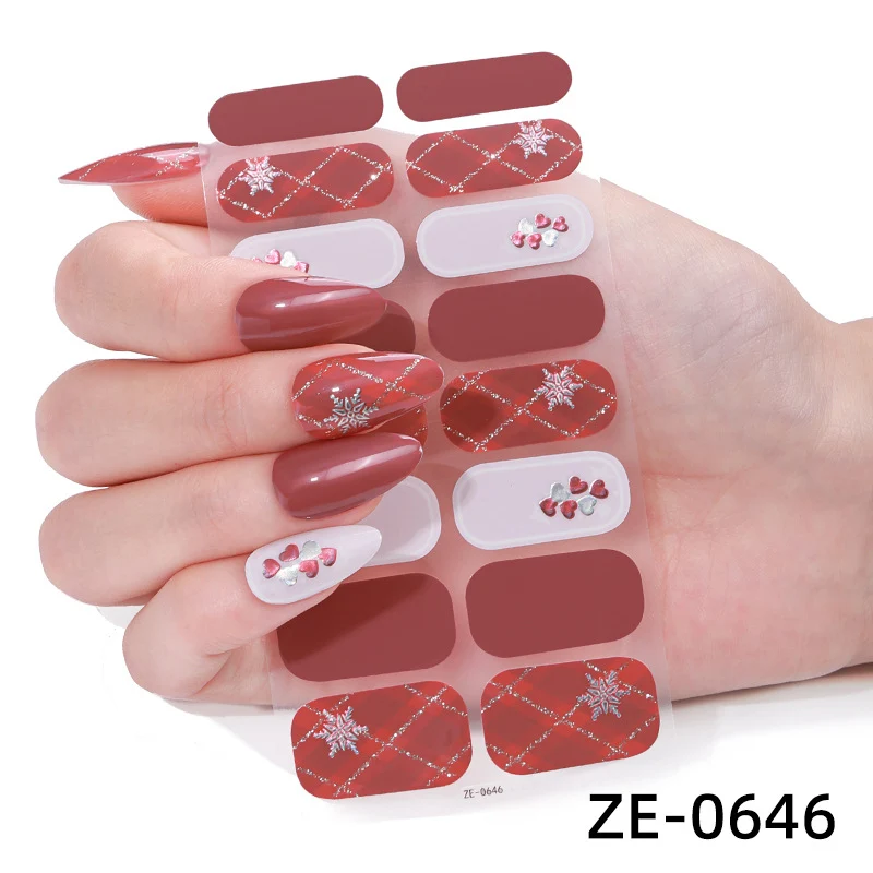 Florale Nagelkunst Aufkleber