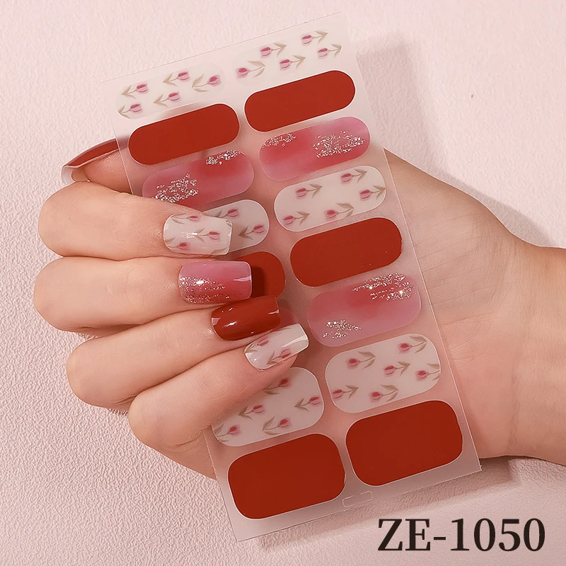 Blumen Design Nagelkunst Wraps