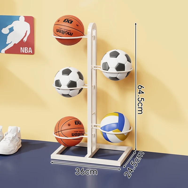Mehrstufiges vertikales Sportballlagerregal mit Wandmontageoption