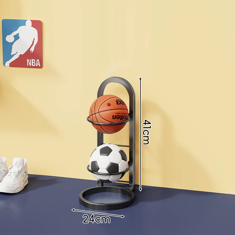 Mehrstufiges vertikales Sportballlagerregal mit Wandmontageoption