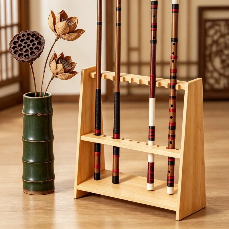 Multi-Slot Freistehender Massivholz Billardqueue Rack Organizer