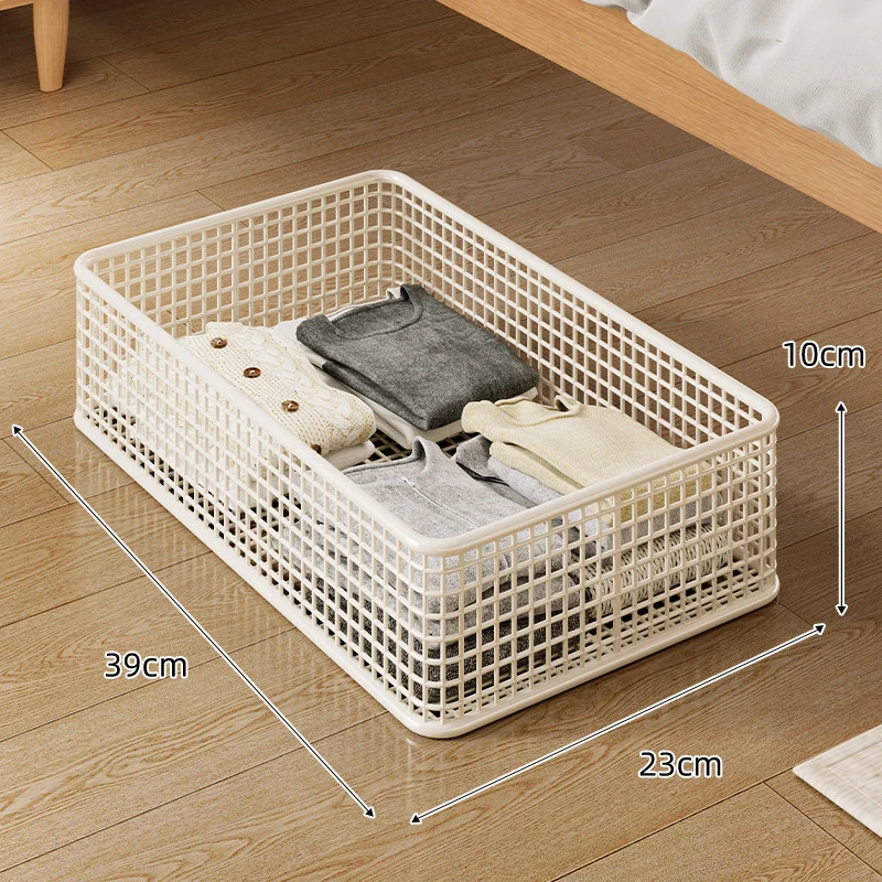 Niedrigprofil Rechteckiger Metallgitter Unter-Bett Aufbewahrungskorb Organizer