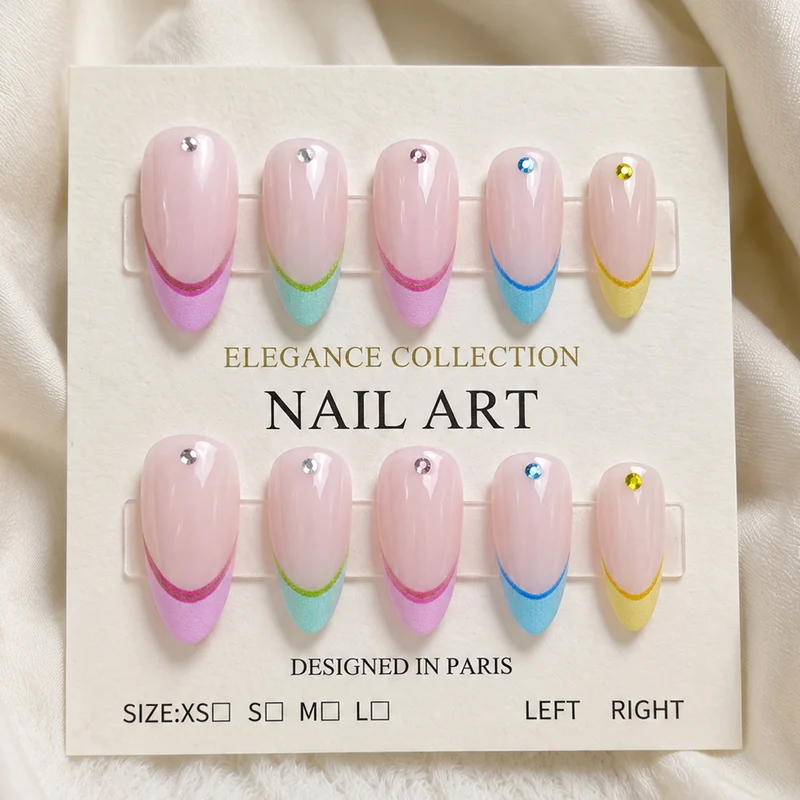 Elegante Französische Spitze Nagelkunst