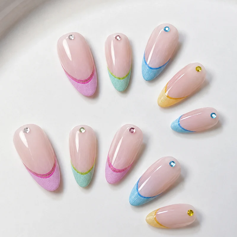 Elegante Französische Spitze Nagelkunst