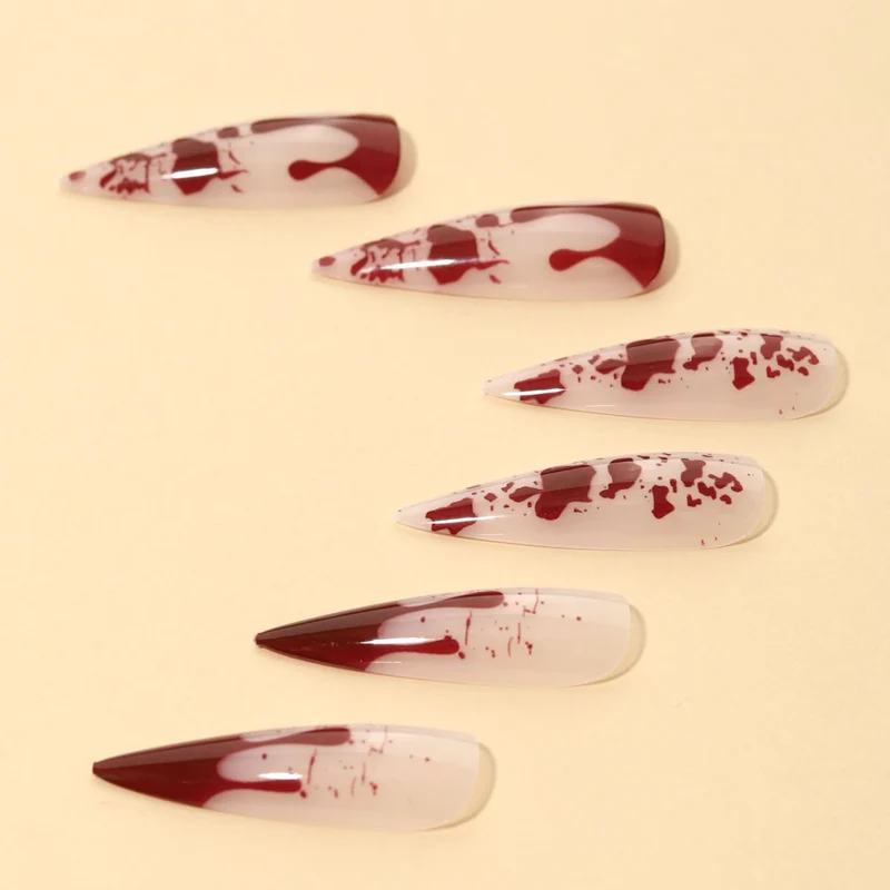 Künstlerische Lange Stiletto Nägel