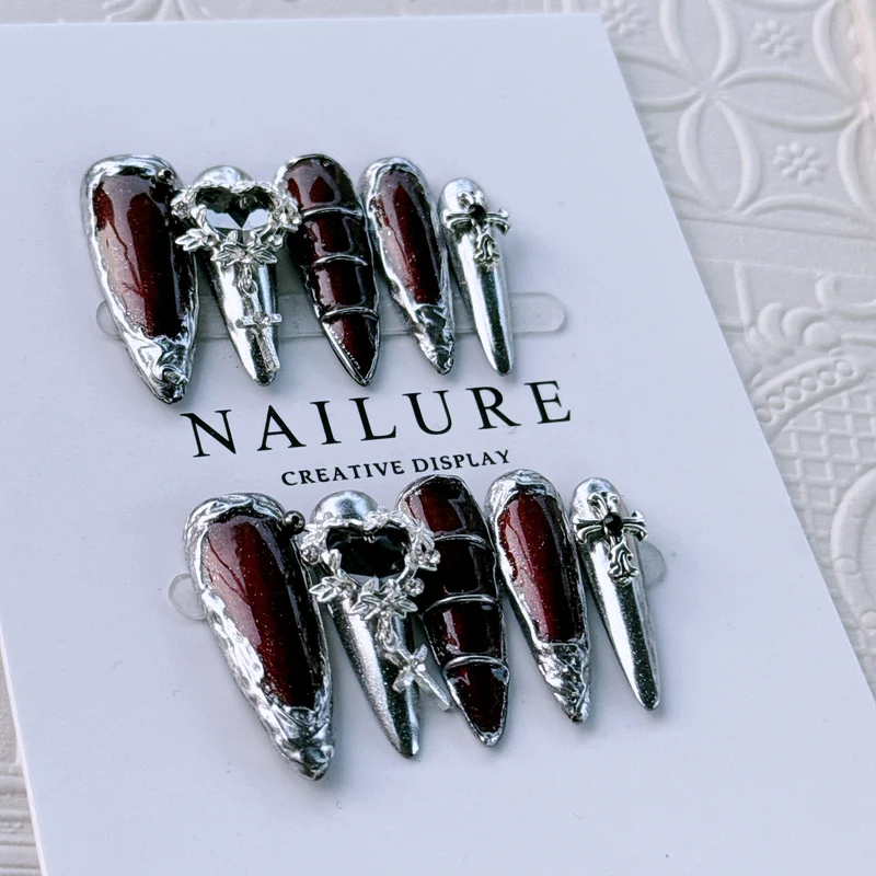 Gothic Glam Nagel Kunst Extensions