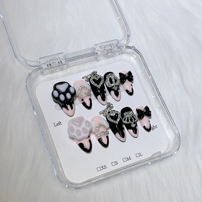 Dekorative Press-On Nagelkunst Spitzen Set