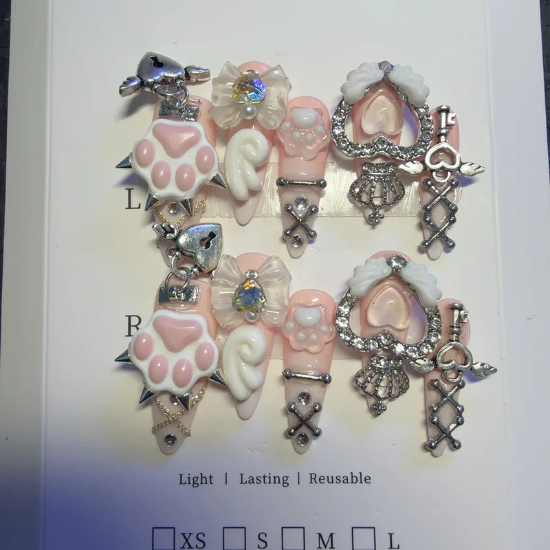 Verspielt Thematisches Dekoratives Press-On Nail Set