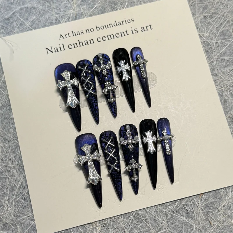Gothic Cross Design Press-On Nägel
