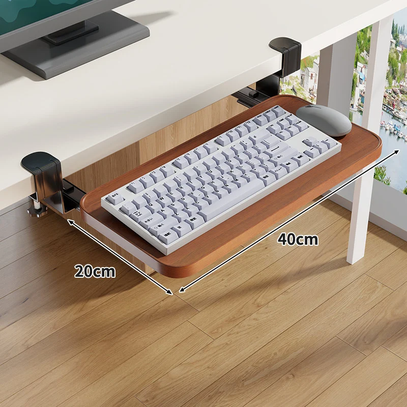 Untertisch-Rollende ergonomische Tastatur- und Mausablage mit Klemmbefestigung