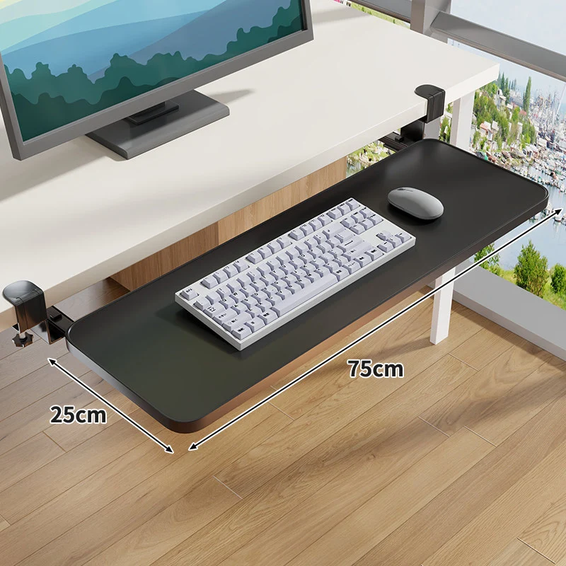 Untertisch-Rollende ergonomische Tastatur- und Mausablage mit Klemmbefestigung