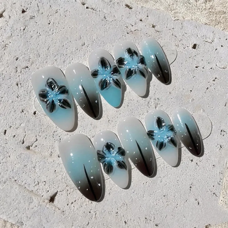 Künstlerische Blumennagelspitzen zum Aufkleben