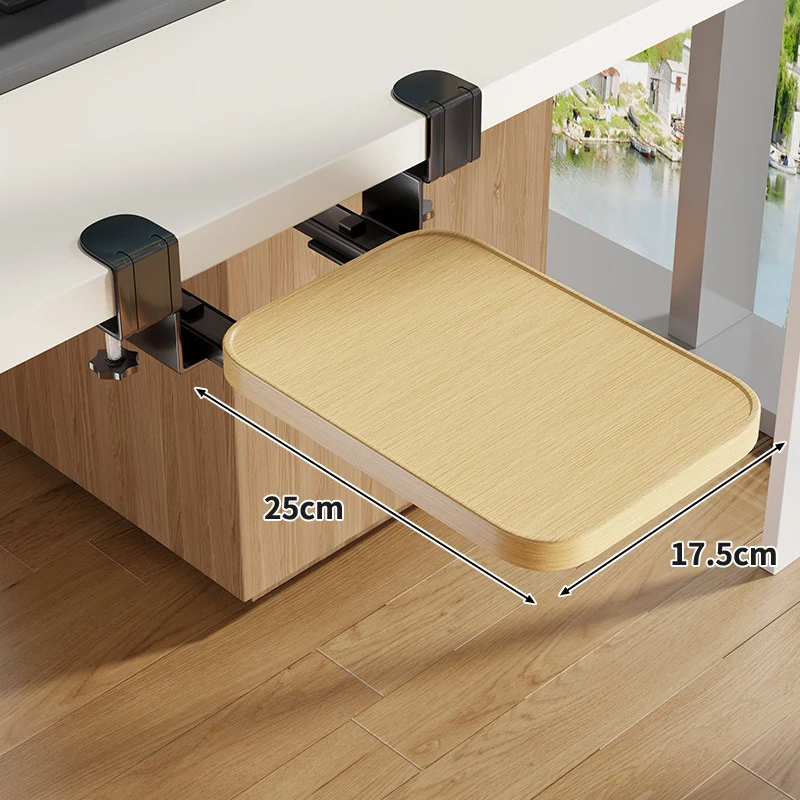 Schraubmontierte Gleitschiene Ergonomische Holzmaserung Tastatur- & Mausplattform