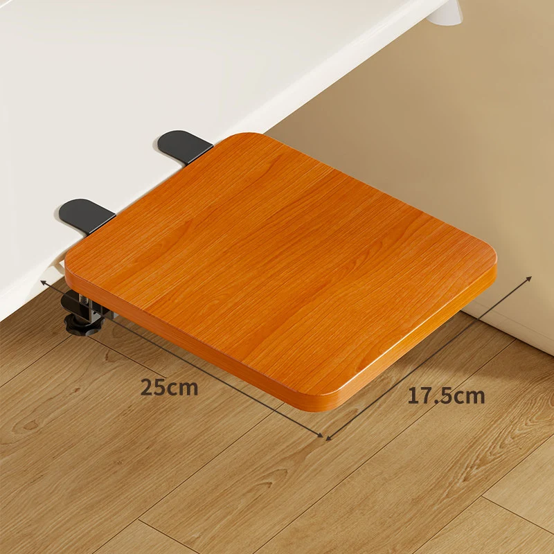 Unter-Desk Bambus Ausziehbare Arbeitsfläche Clamp-Montierte Tastatur- & Mausplattform