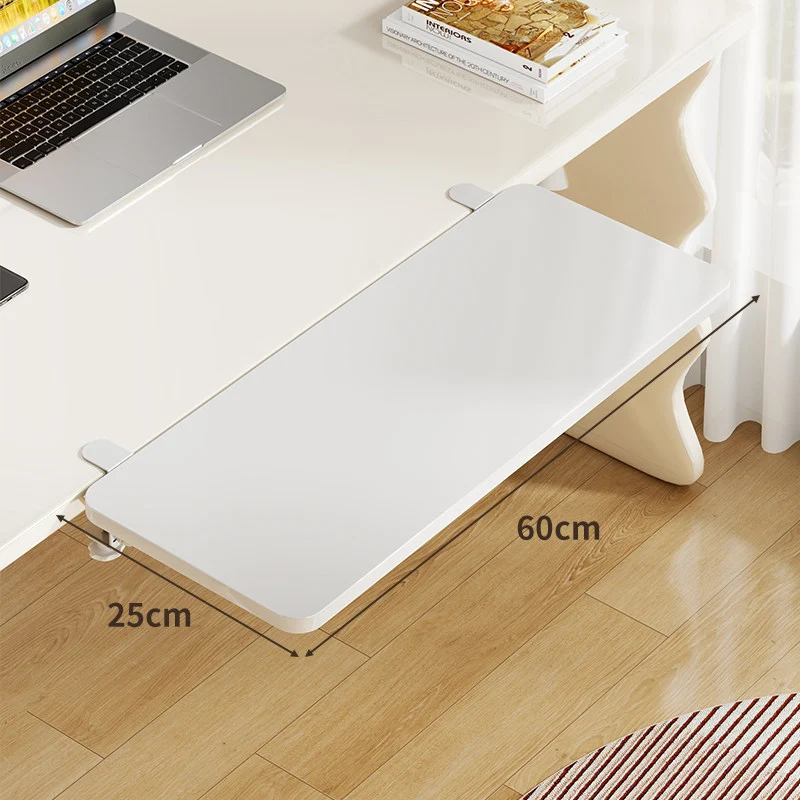 Unter-Desk Bambus Ausziehbare Arbeitsfläche Clamp-Montierte Tastatur- & Mausplattform