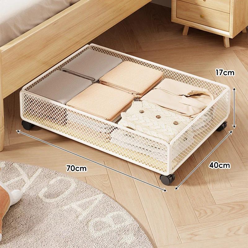 Unter-Bett Rollendes Mesh Lagerdrawer mit verriegelbaren Rollen