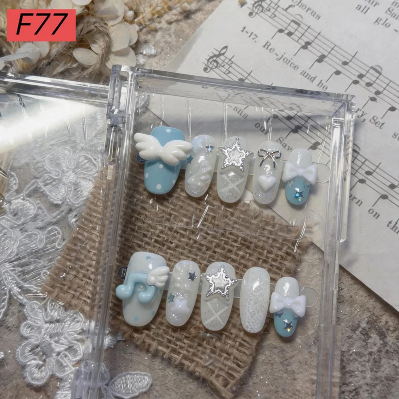 Themenbezogenes Künstlerisches Presse-auf-Nägel-Set