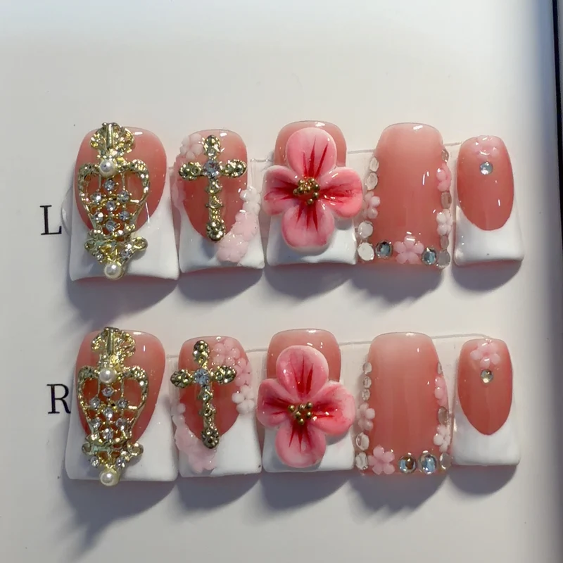 Dekorative Florale Press-On Nagel Set 1790731542