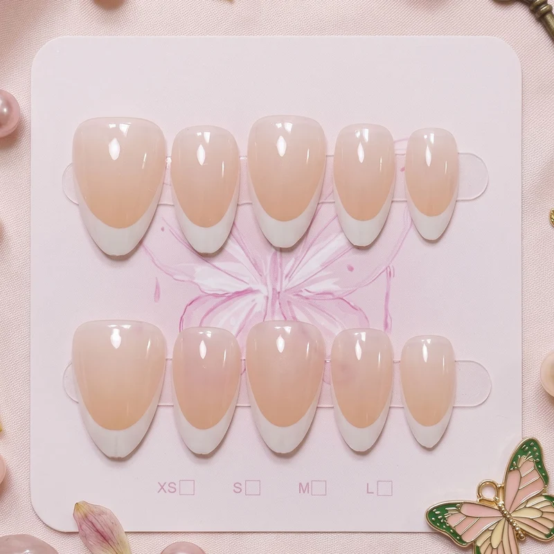 Premium French Tip Press-On Nail Set