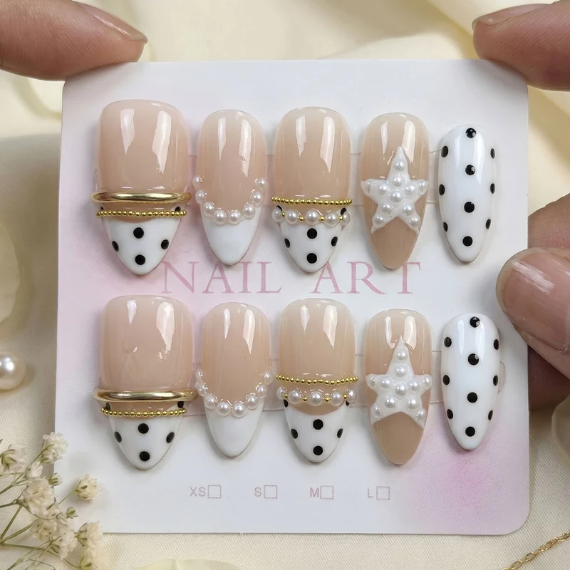 Premium Dekorative Press-On Nagelset