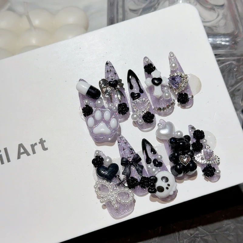 Dekoratives 3D Thema Nagelkunst Set