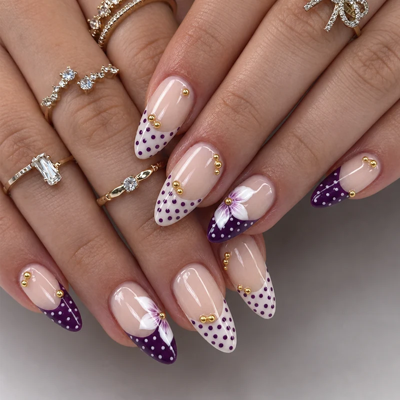 Künstlerisches Press-On Nagelset