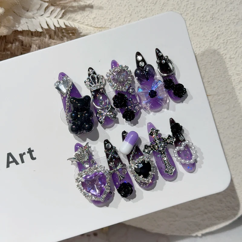 Premium Dekorative Gothic Nagelkunst Set