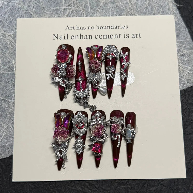 Dekoratives Strass-Nagelkunst-Set