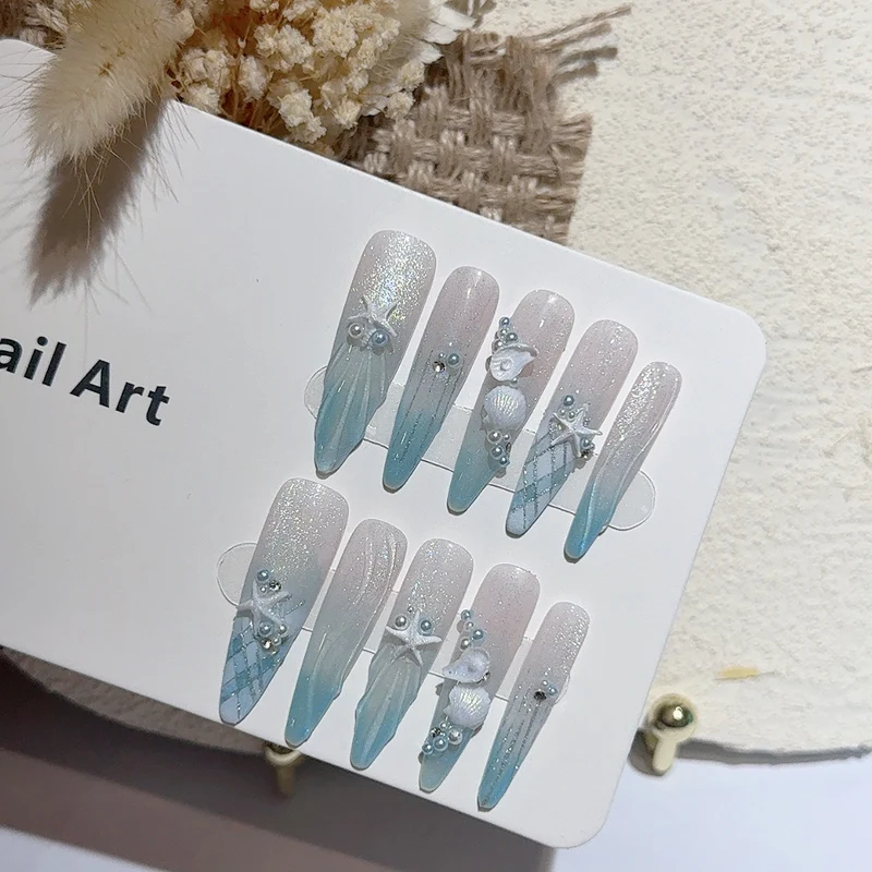 Küstenmotiv Decorative Press-On Nagelkunst