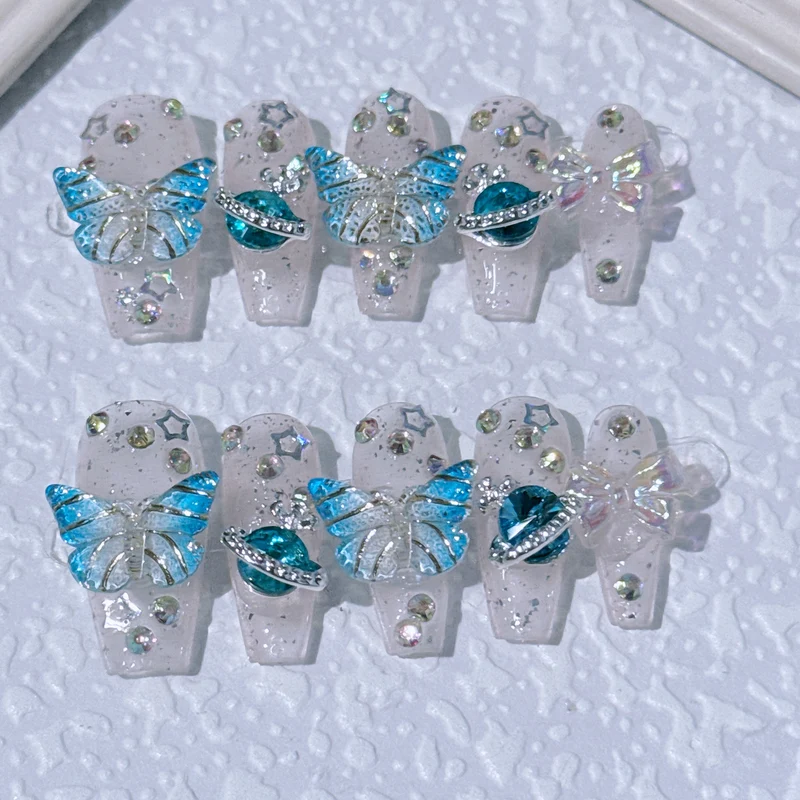 Butterfly Design Press-On Nagel Kunst Set