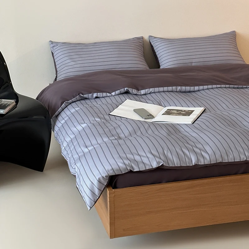 Bettbezug-Set aus Baumwollsatin mit Boho-Ethno-Muster und Wendefunktion