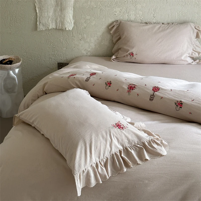 Luxuriöses Baumwollsatin-Bettwäsche-Set mit Hotelverschluss und extra-weichen Kissenbezügen