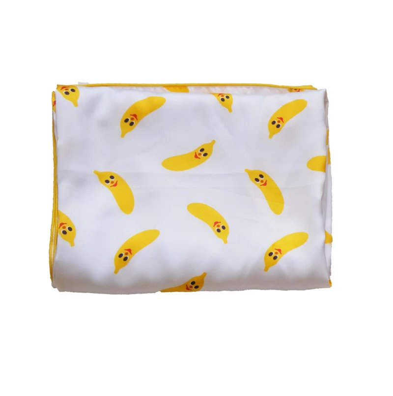 Kuschelige Baby-/Kinderdecke aus weicher Mikrofaser mit fröhlichem Bananen-Print