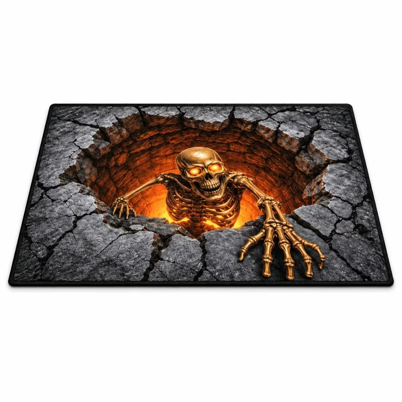 3D-Skelett-Themen-Willkommensmatte für den Eingangsbereich