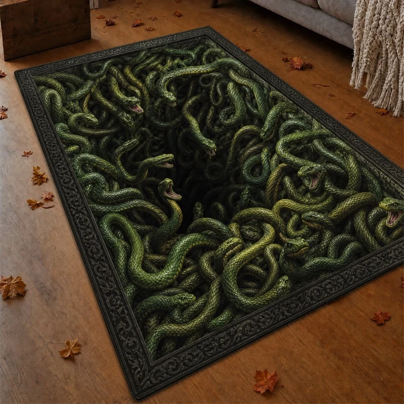 3D Schlangen Design Teppich für Wohnkultur