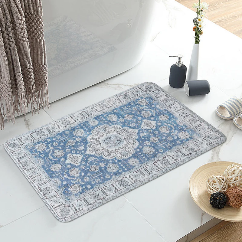 Vintage-inspirierter Flachgewebter Läufer mit orientalischem Medaillon-Design und niedrigem Flor
