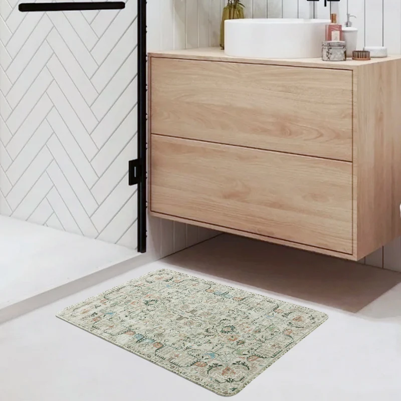 Vintage-inspirierter Flachgewebter Läufer mit orientalischem Medaillon-Design und niedrigem Flor