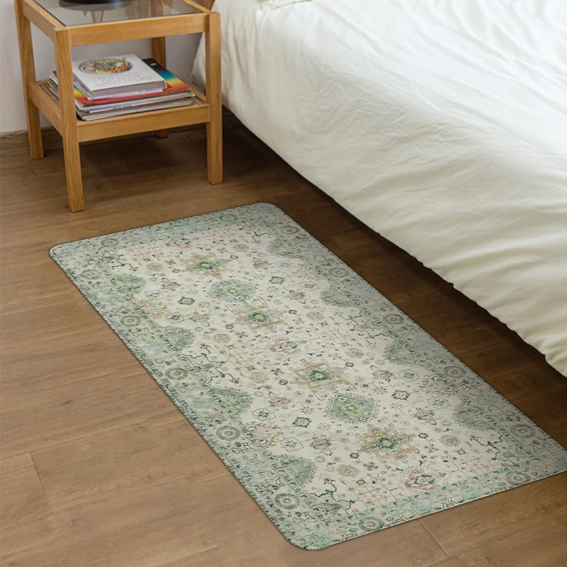 Vintage-inspirierter Flachgewebter Läufer mit orientalischem Medaillon-Design und niedrigem Flor