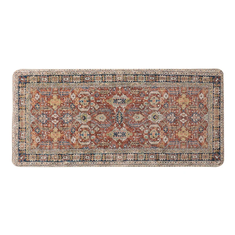 Vintage-inspirierter Flachgewebter Läufer mit orientalischem Medaillon-Design und niedrigem Flor