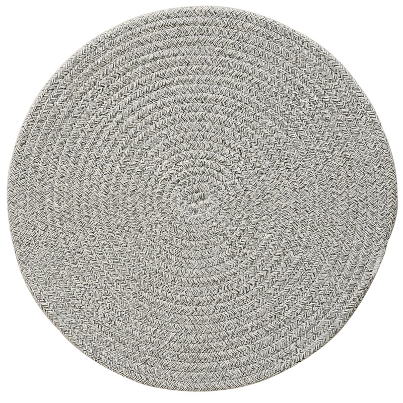 Runde geflochtene Tischsets aus Baumwoll- und Juteseil mit Spiralmuster