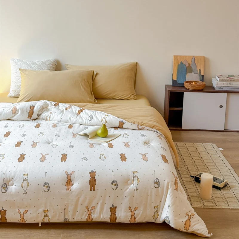 Gepolsterte Futon‑Matratzenauflage mit niedlichem Katzenmuster