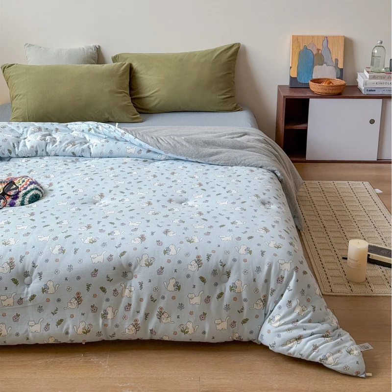 Gepolsterte Futon‑Matratzenauflage mit niedlichem Katzenmuster